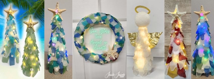 Sea Glass Angel, Tree or Wreath Workshop at Moonstone Art Studio