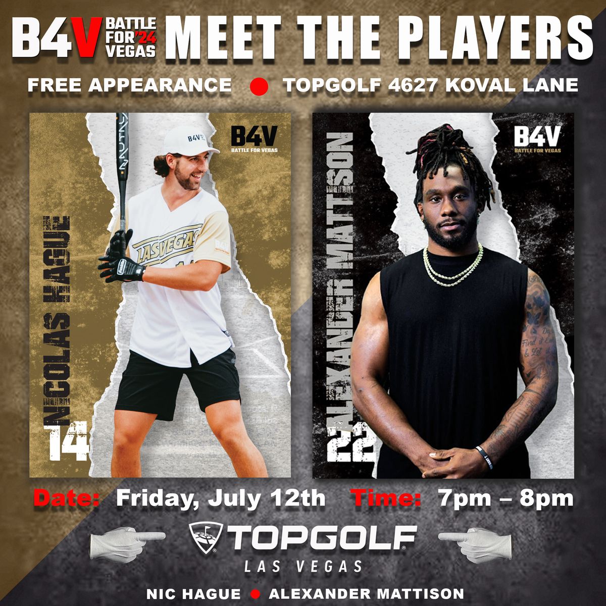 Meet Vegas Golden Knights star, Nic Hague and Las Vegas Raiders star, Alexander Mattison