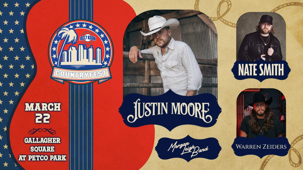 KSON CountryFest: Justin Moore  Nate Smith & Warren Zeiders