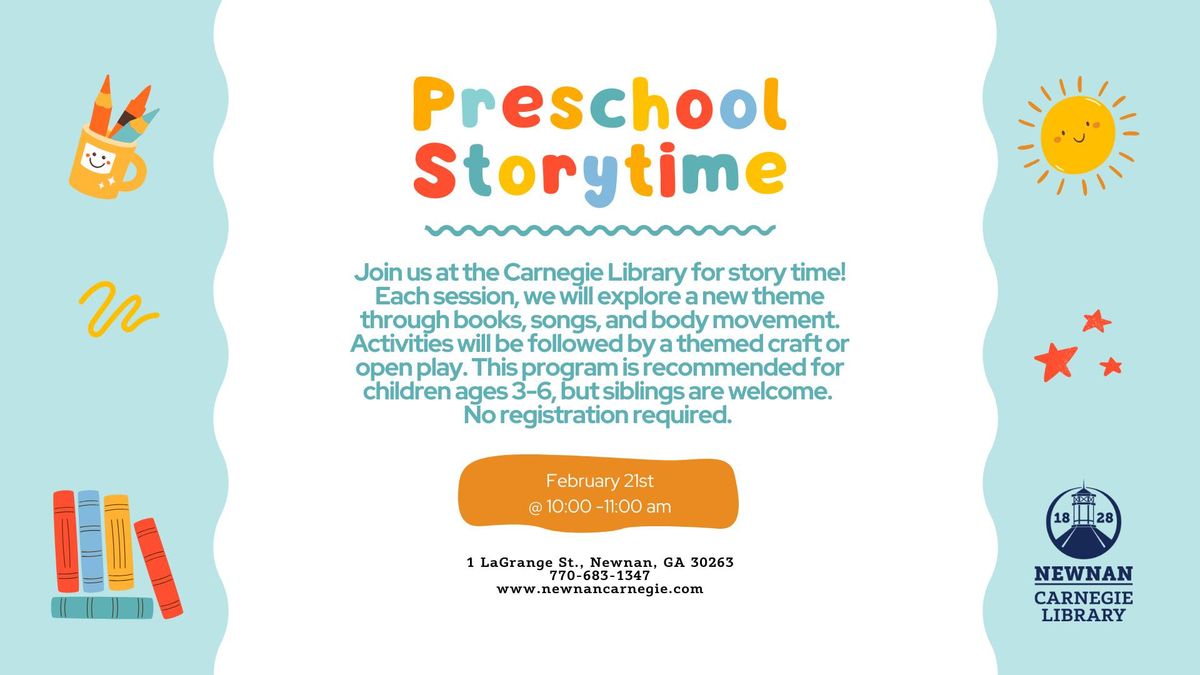 Preschool Storytime 