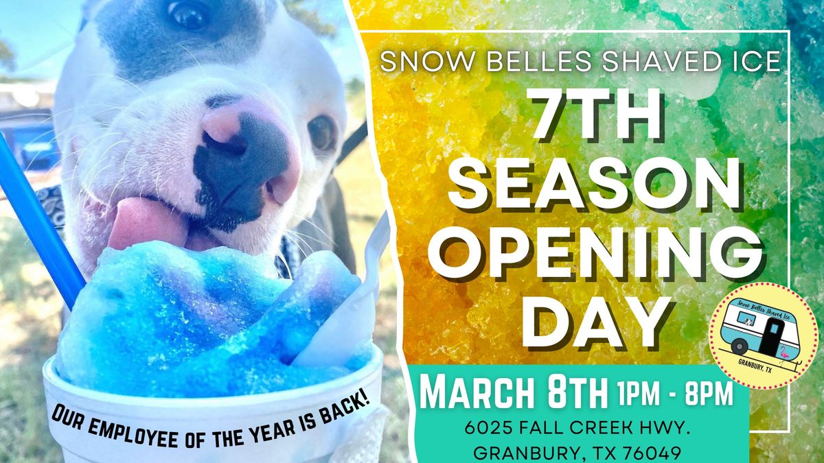 Opening Day of our 7th Season at Snow Belles Shaved Ice!\ud83c\udf67