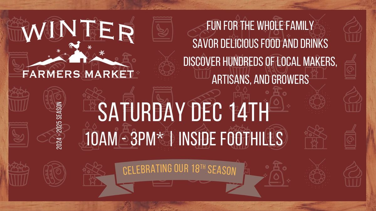 Winter Farmers Market: Dec 14th 