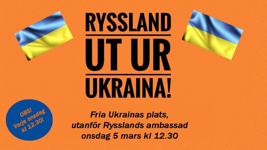 Manifestation - Ryssland ut ur Ukraina!