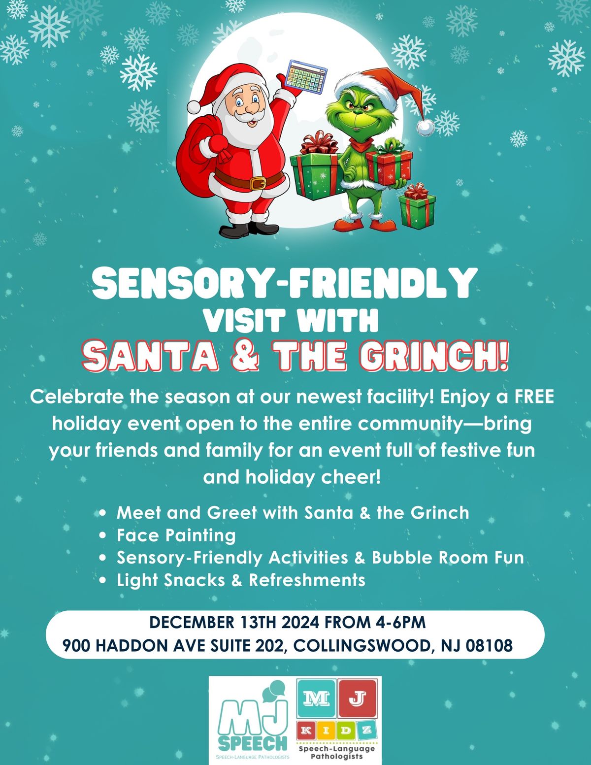 Free Sensory-Friendly Visit with Santa & the Grinch 