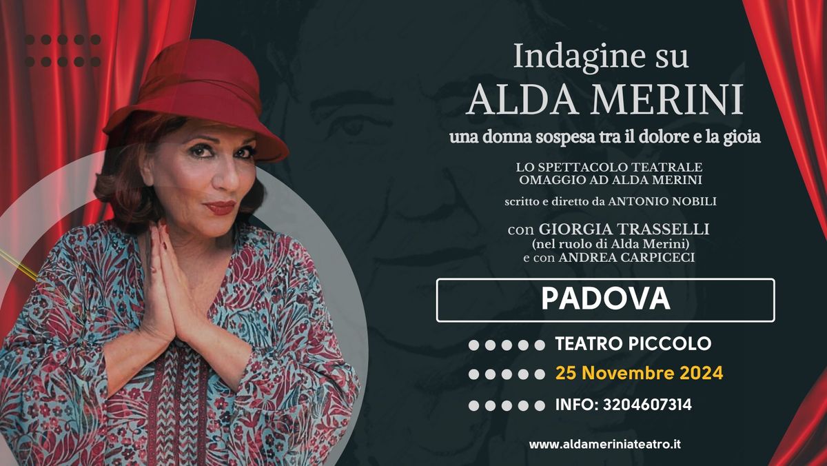 Alda Merini a Padova va in scena lo spettacolo "Indagine su Alda Merini"