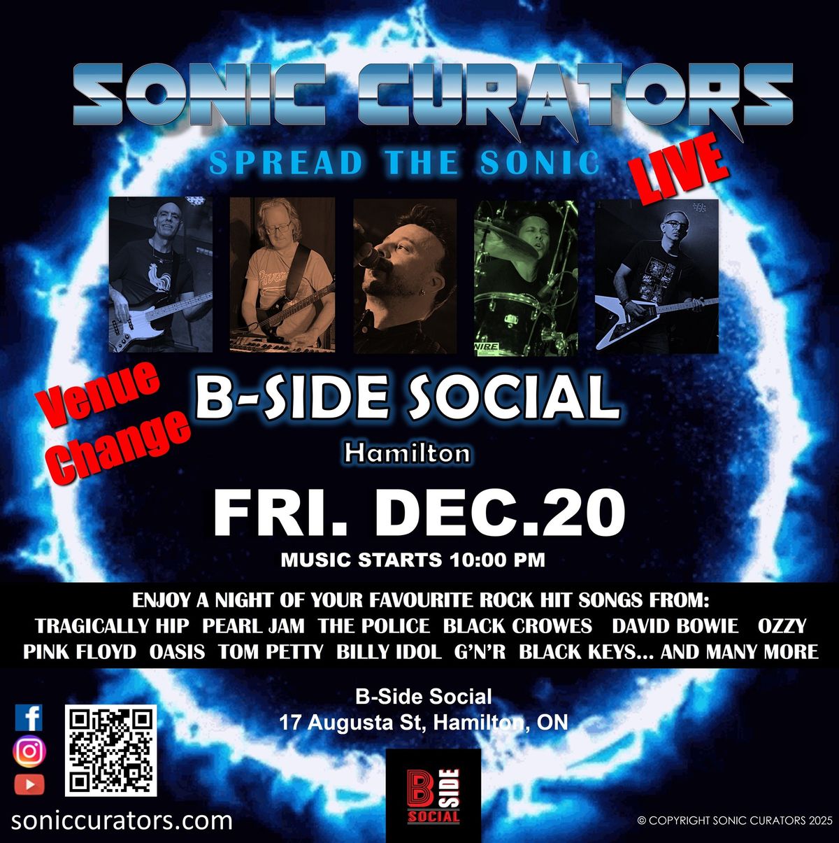 *VENUE CHANGE* Sonic Curators @ B-Side Social, Hamilton