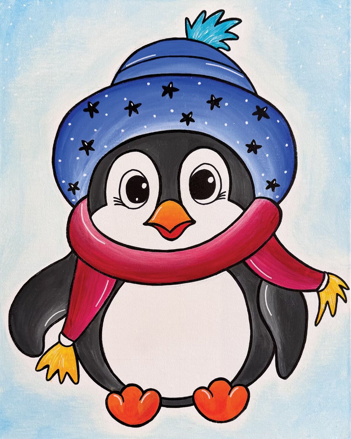 Wednesday 3rd July Kids Painting Class "Paint Your Penguin" 10.30am by Joanne Barnes