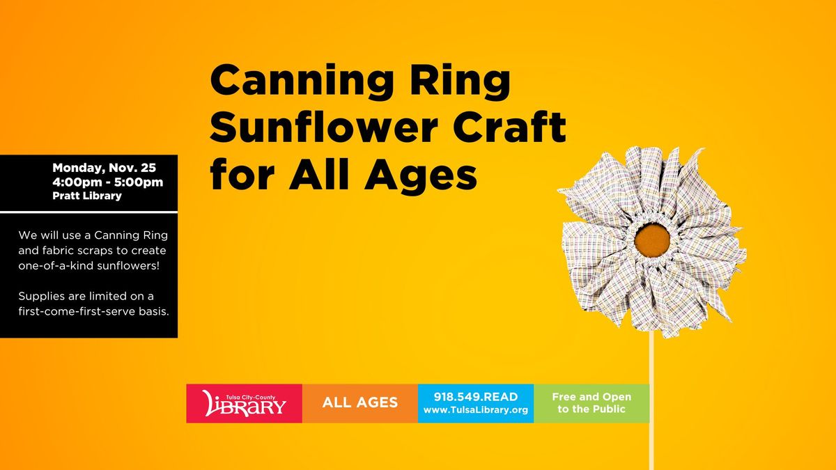 Canning Lid Sunflower Craft for All Ages