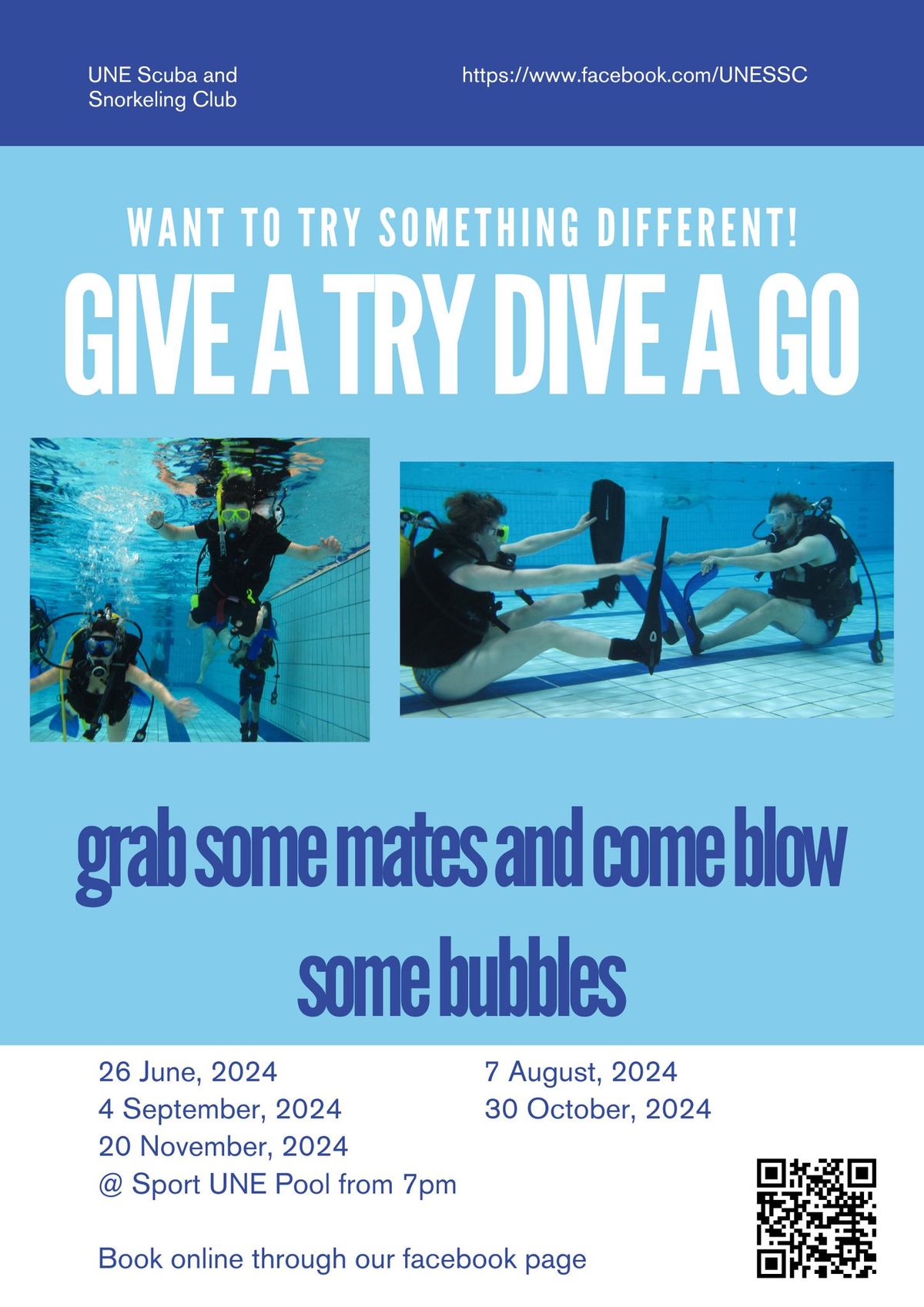 October scuba pool night and try dives