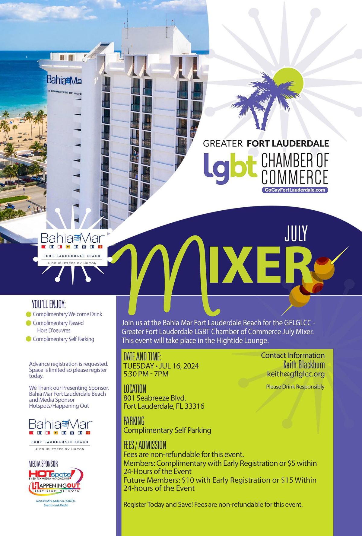 GFLGLCC July Mixer at Bahia Mar Fort Lauderdale Beach