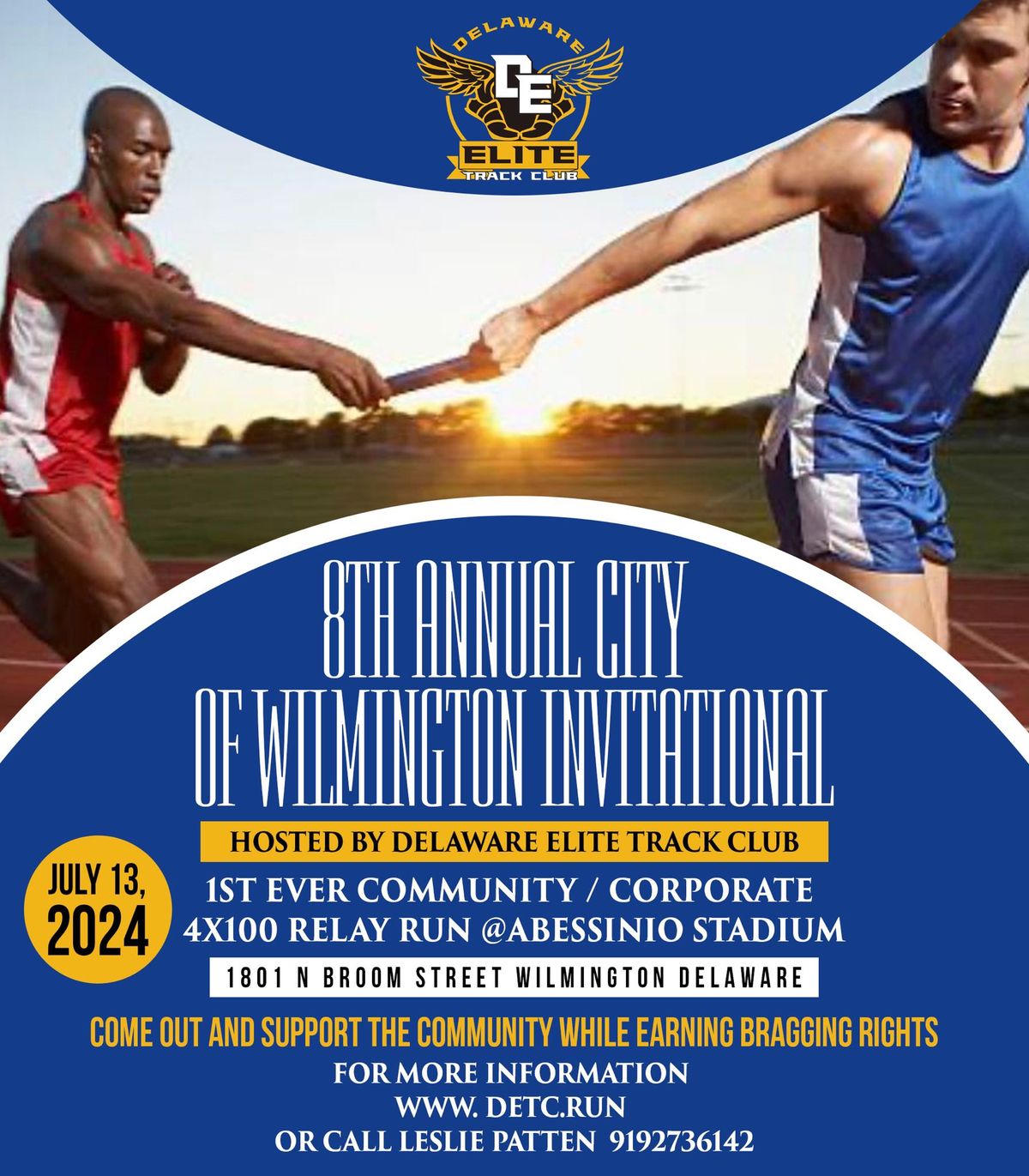 City of Wilmington invational meet hosted by Delaware Elite Track Club