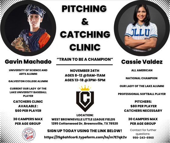 Train to be a Champion pitching and catching clinic!