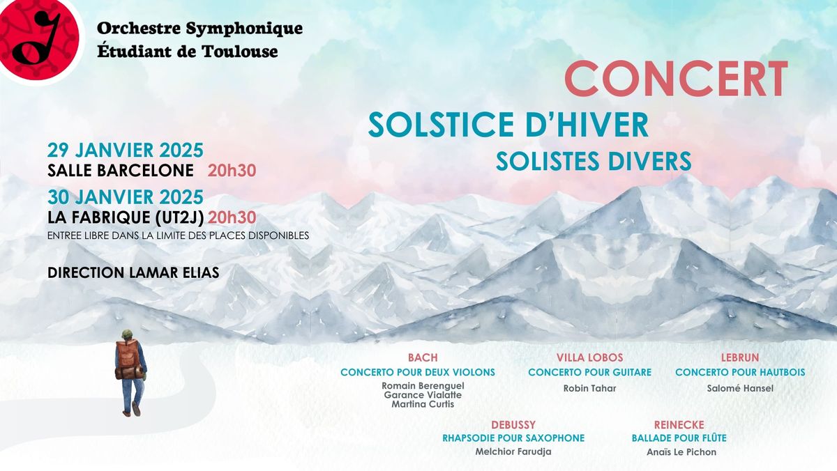 Orchestre Symphonique Etudiant de Toulouse - Concert "Solstice d'hiver, Solistes divers"