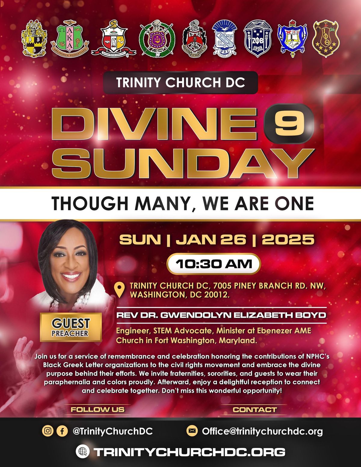 Divine 9 Sunday featuring Rev. Dr. Gwendolyn E. Boyd