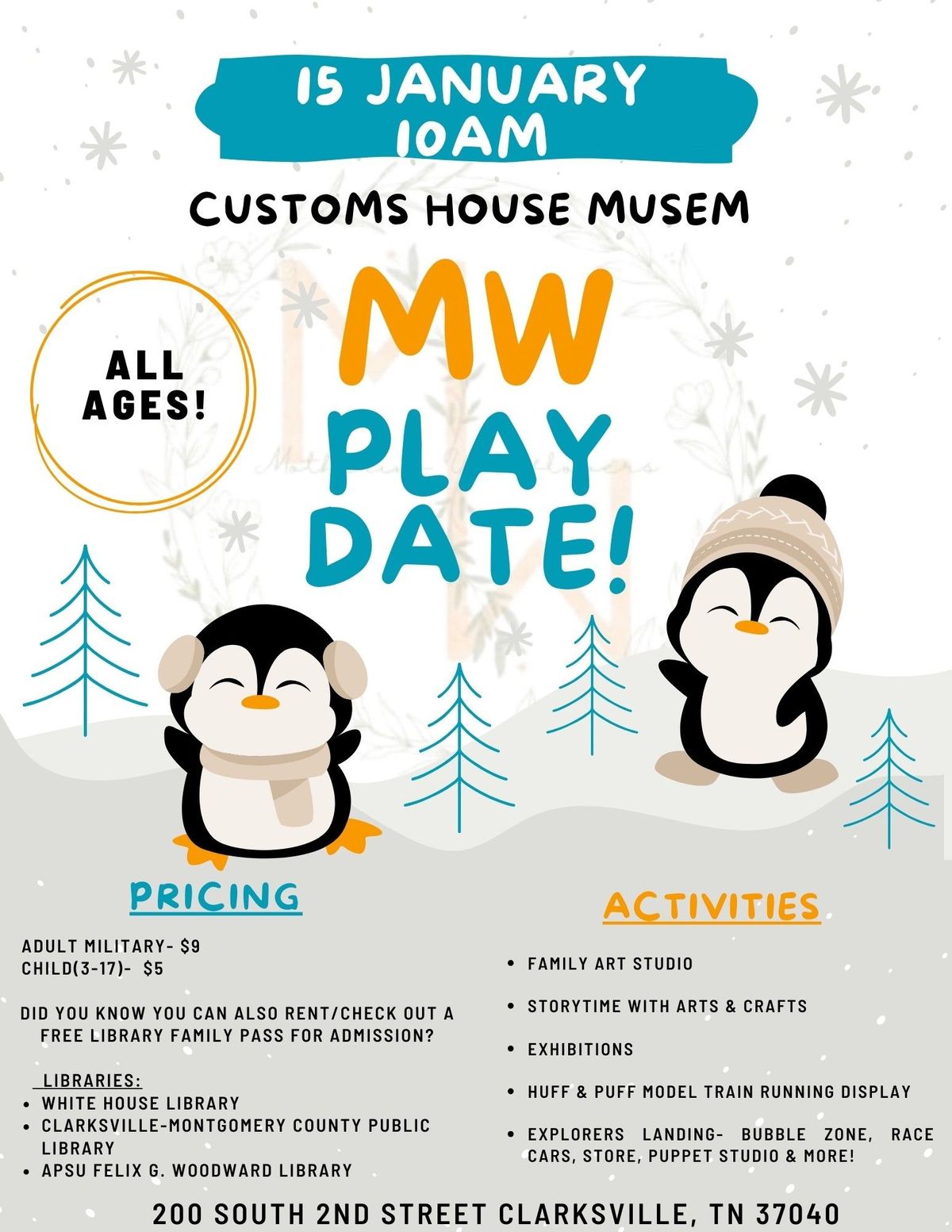 Customs House Museum Playdate