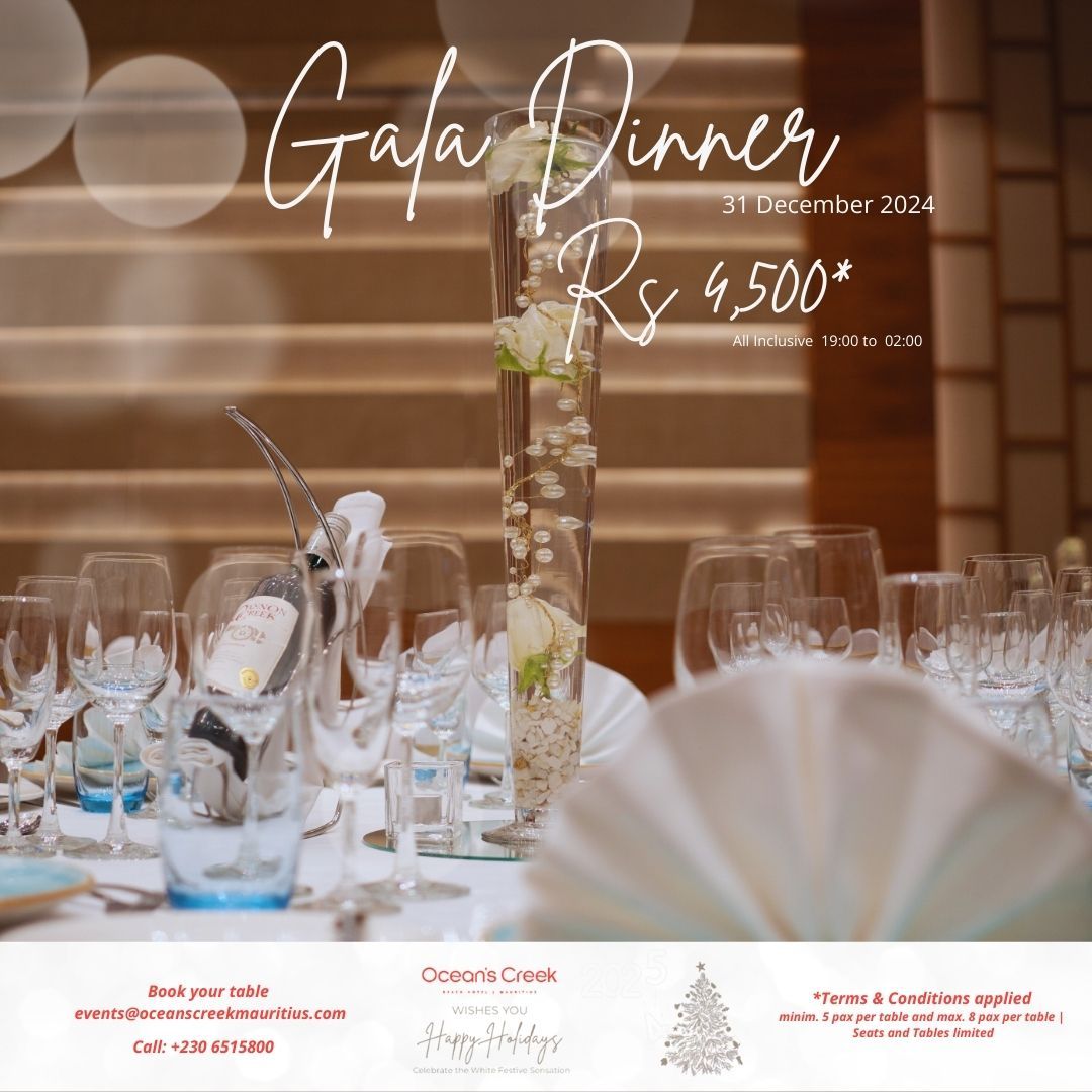 New Year's Eve Gala Dinner at Ocean's Creek