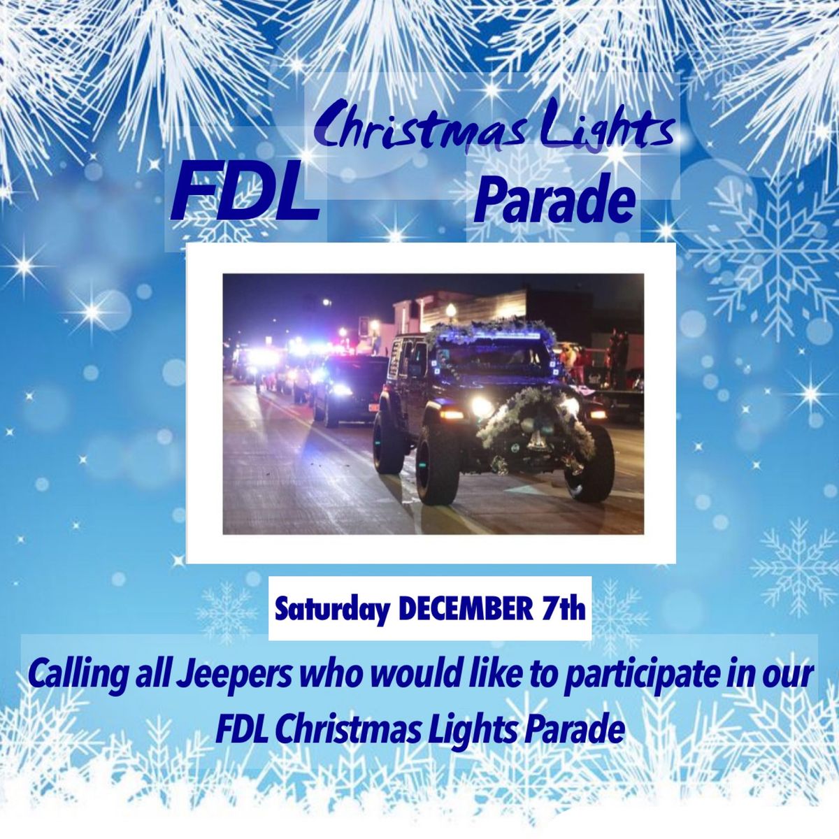 FDL Christmas Light Parade\/FDL Freedom Jeepers