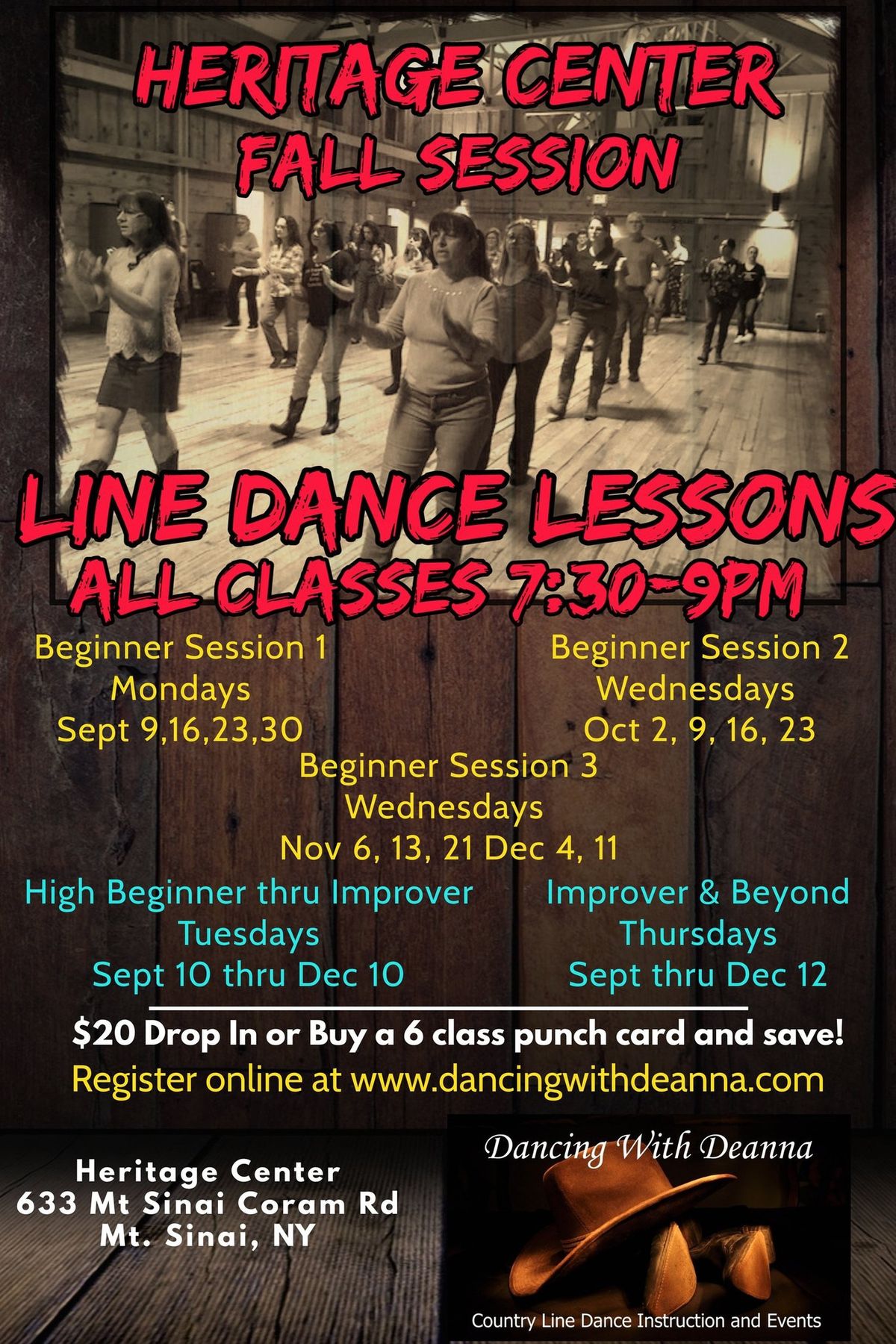 Beginner Line Dance Class Wed