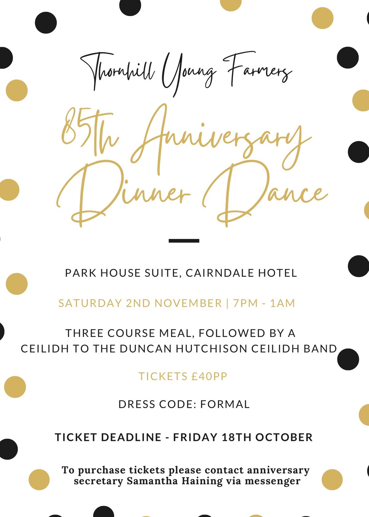 85th Anniversary Dinner Dance