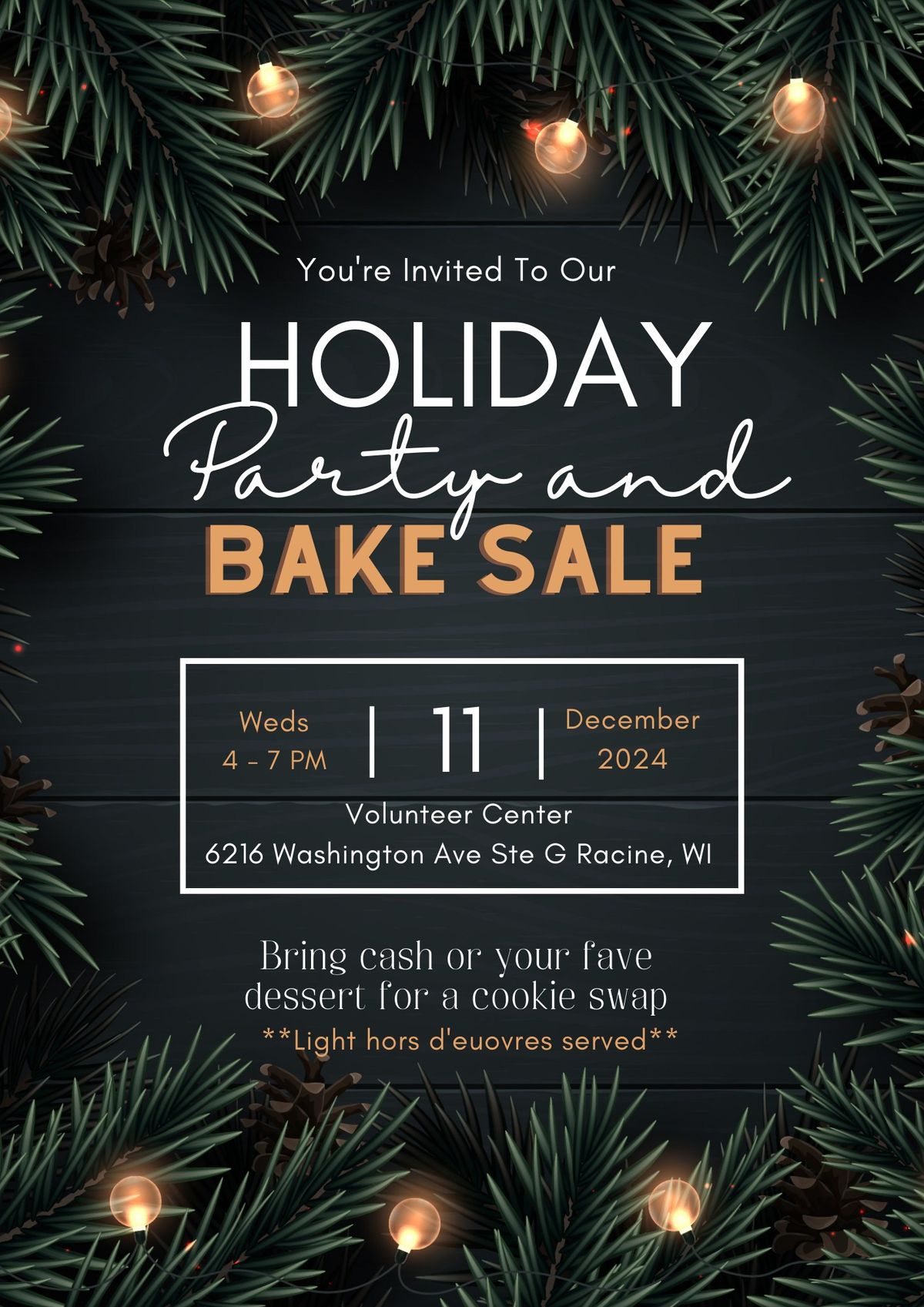 3rd Annual Holiday Party + Bake Sale