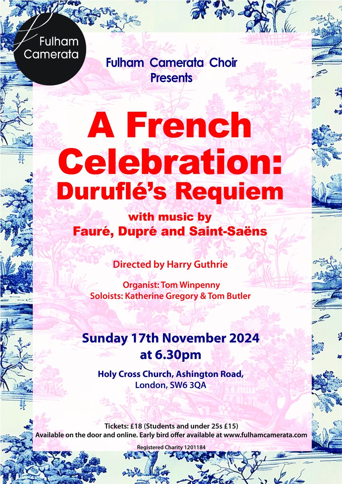 A French Celebration, Durufl\u00e9's Requiem with music by Faur\u00e9, Dupr\u00e9 and Saint-Sa\u00ebns 