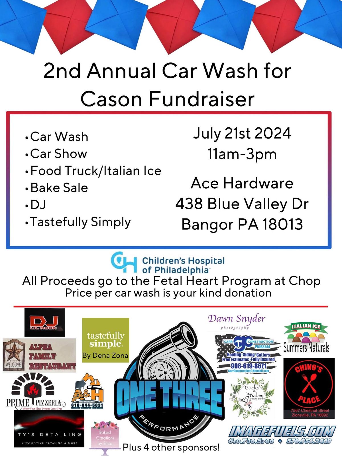 2nd Annual Car Wash for Cason fundraiser 2024