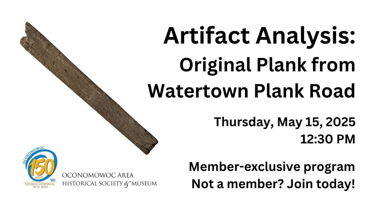 Artifact Analysis: Original Plank from Watertown Plank Road