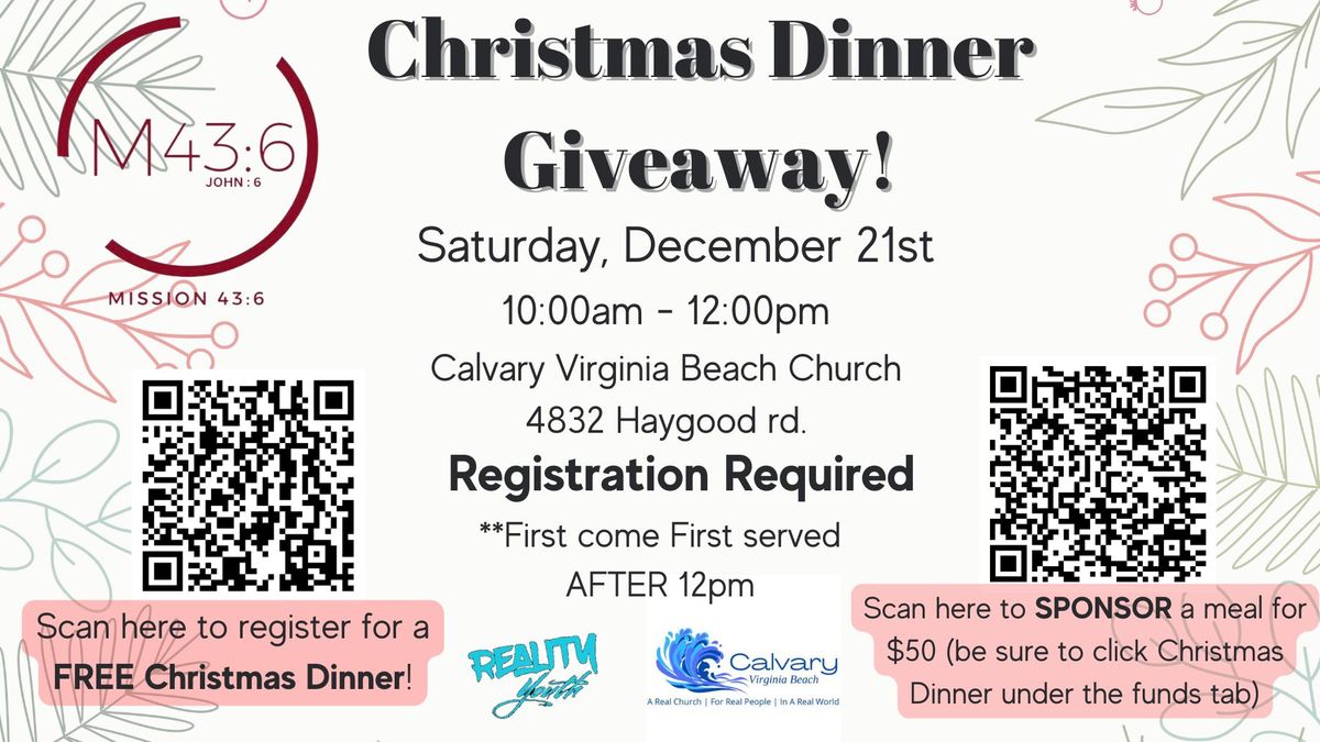 M43:6 Christmas Dinner Giveaway