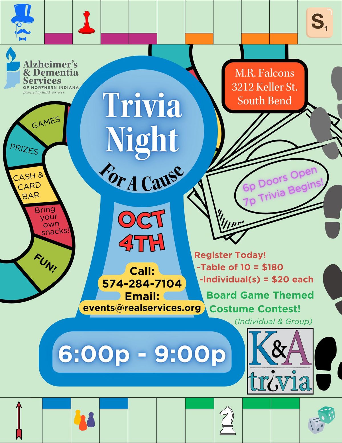 Trivia Night For A Cause -  Hosted by Alzheimer's & Dementia Services of Northern Indiana