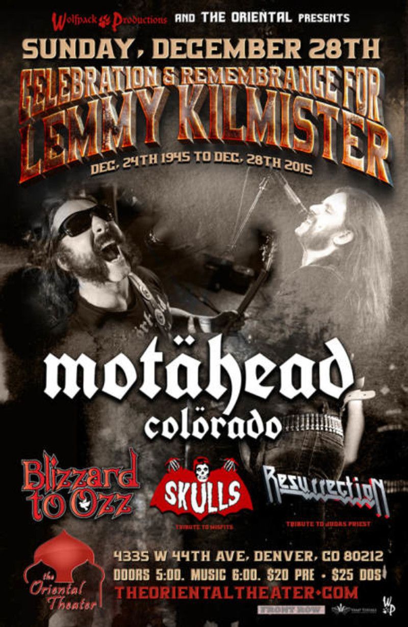 Lemmy Kilmister Celebration & Remembrance at Oriental Theater Denver