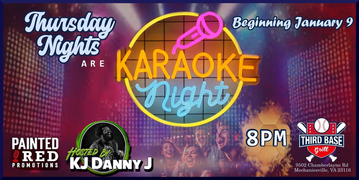 Thursday Nights are Karaoke Night at Third Base Grill Hanover!