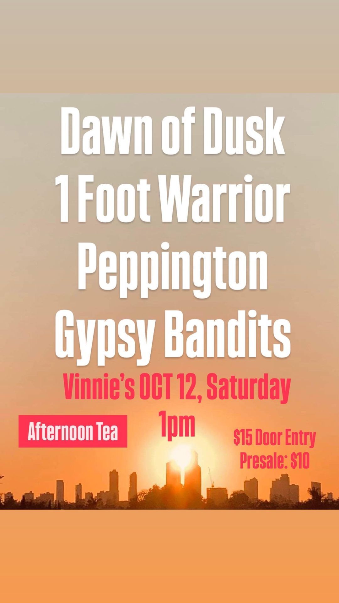 Dawn of Dusk + 1 Foot Warrior + Peppington + Gypsy Bandits 