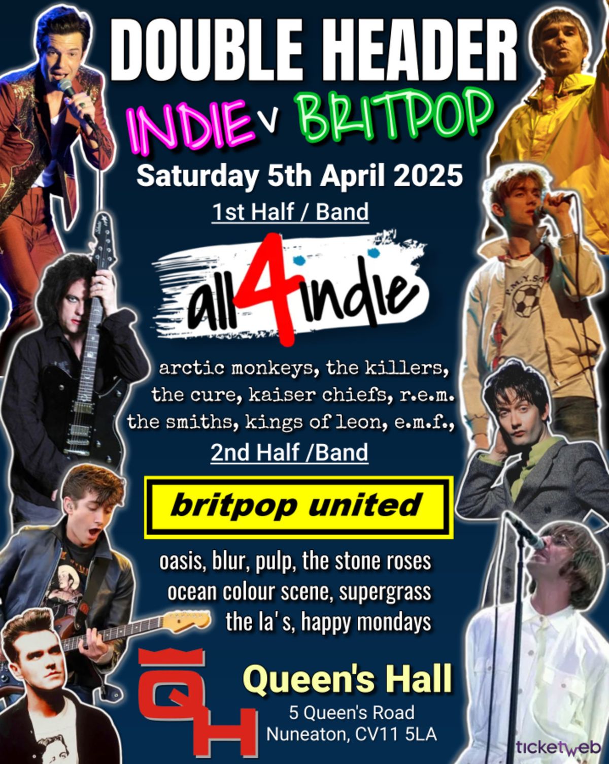 Double Header: INDIE v BRITPOP...All4Indie v Britpop United