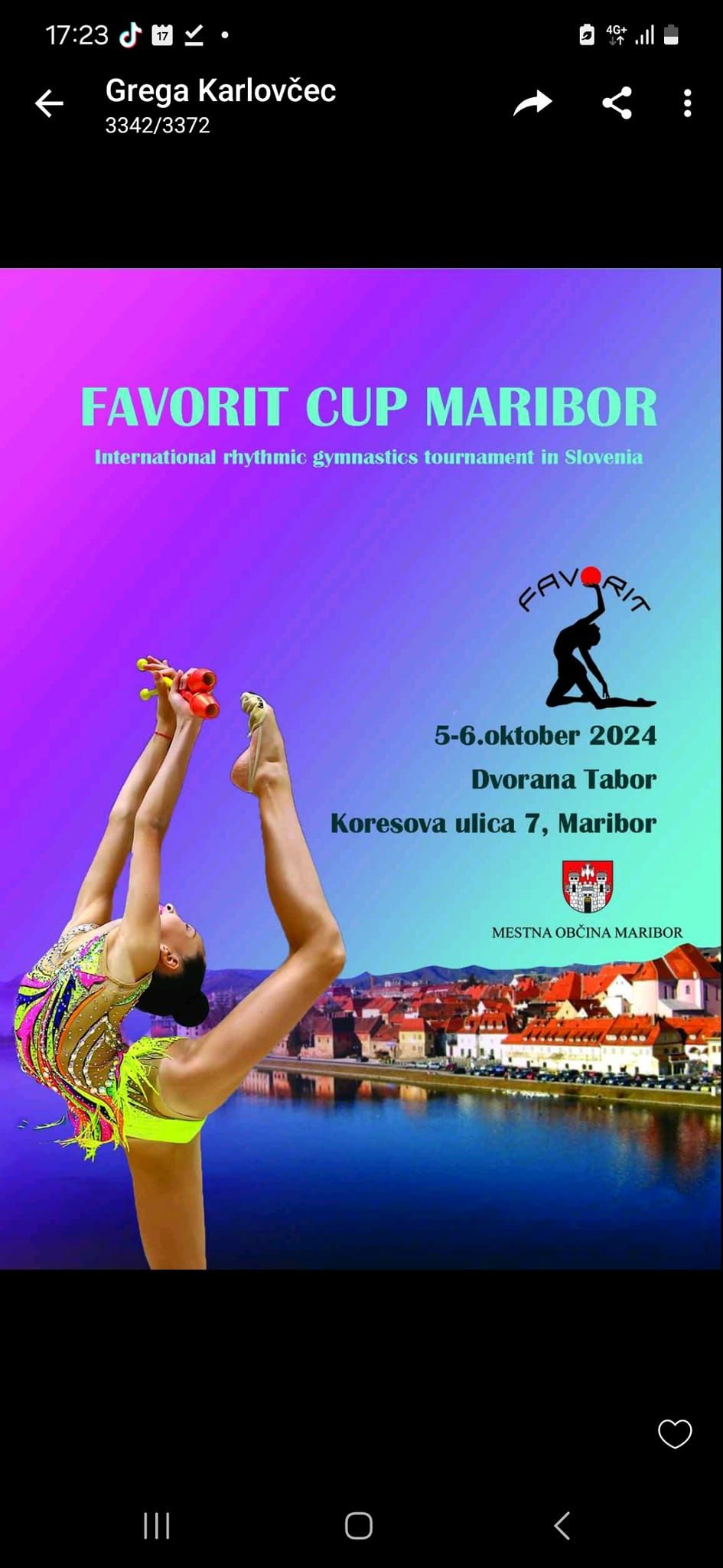 Rhythmic Gymnastics international tournament FAVORIT CUP MARIBOR 