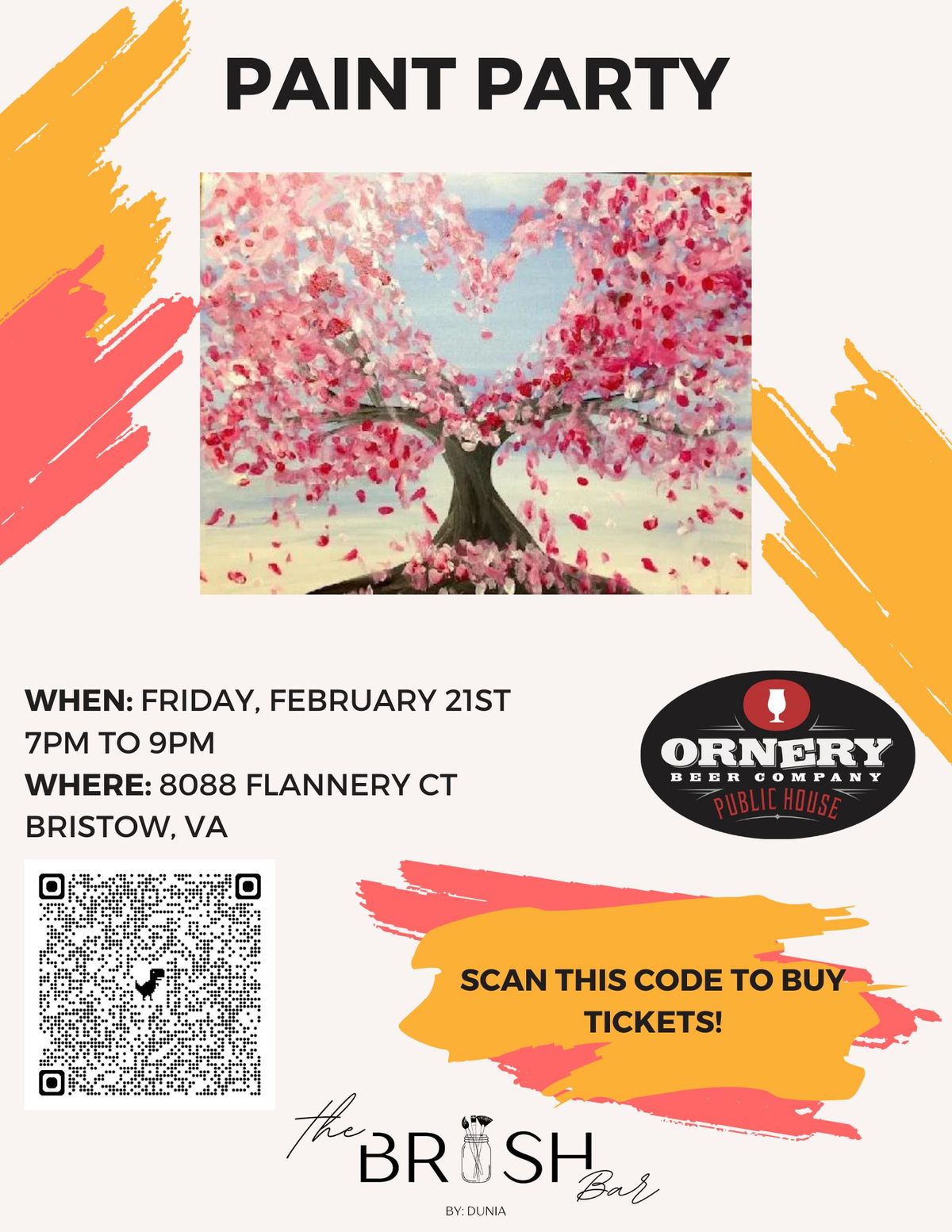 Paint Party at Ornery Beer Taproom - Bristow, VA! 