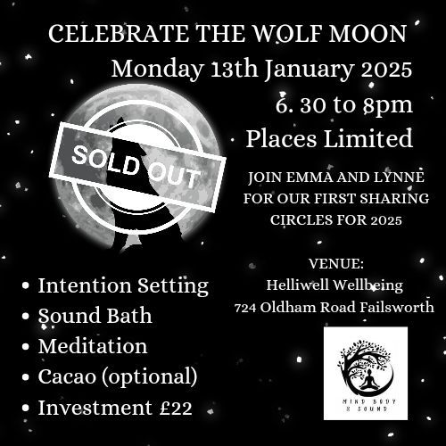 SOLD OUT Full Moon Sharing Circle, Sound Bath, Meditation