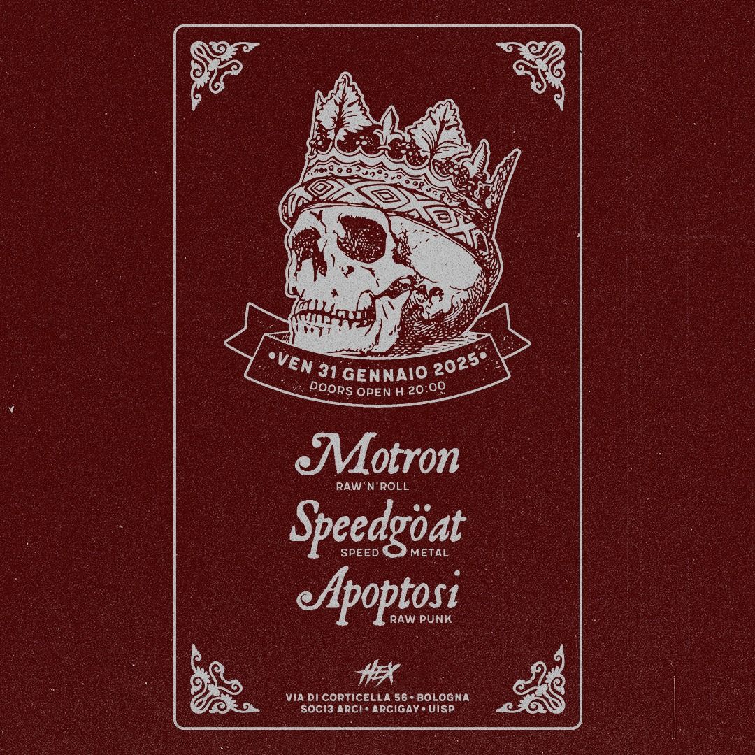 Motron + Speedg\u00f6at + Apoptosi | Live @ Circolo Hex