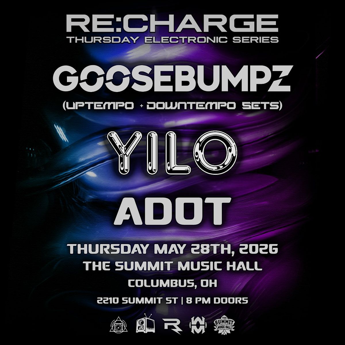 RE:CHARGE Thursday - Goosebumpz, Yilo, and ADOT