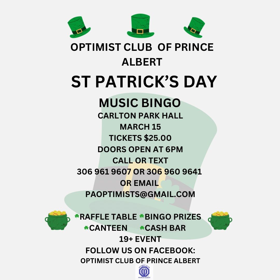 St. Patrick\u2019s Day Music Bingo