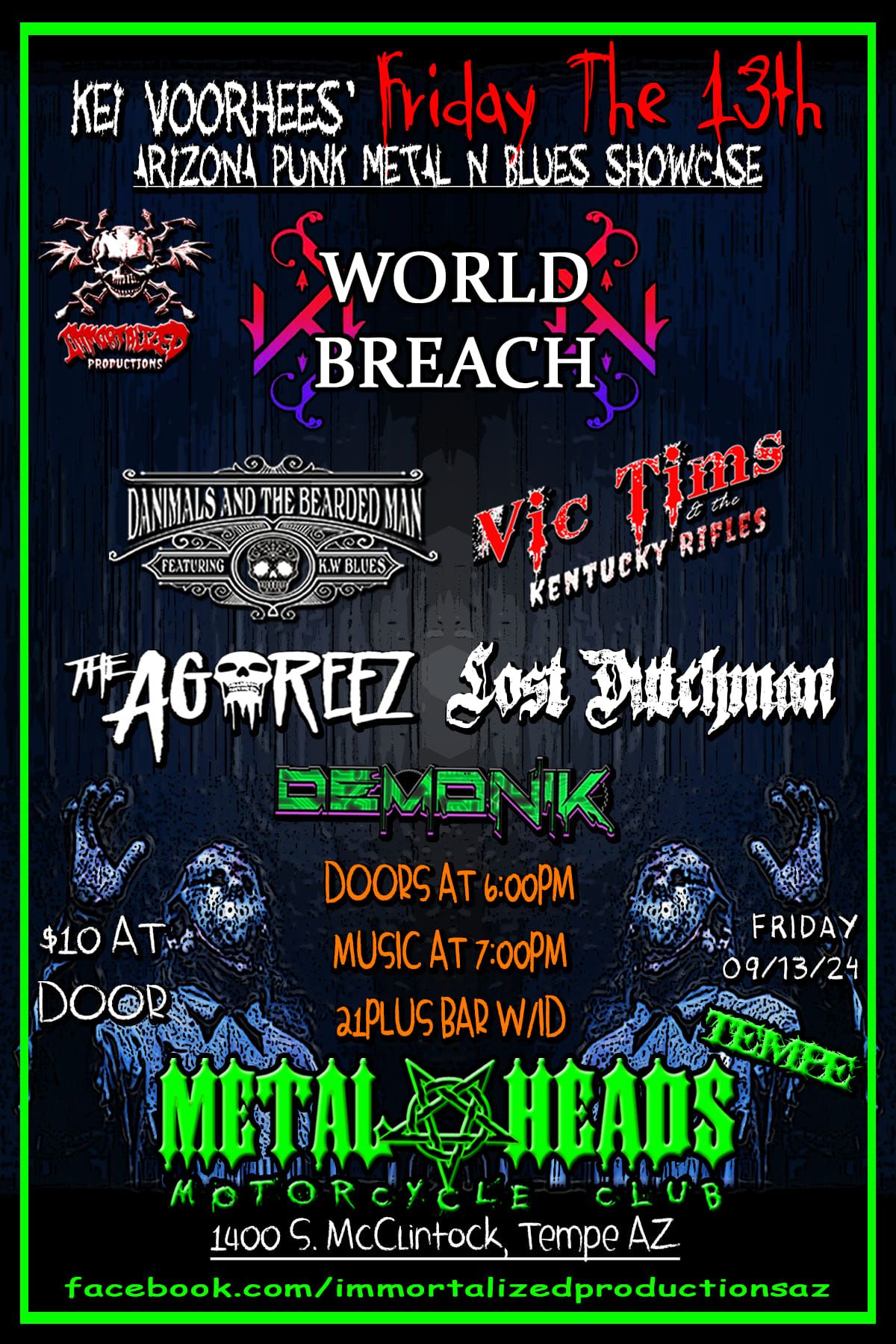 Kei Voorhees' Friday the 13th Arizona Punk,  Metal and Blues Showcase