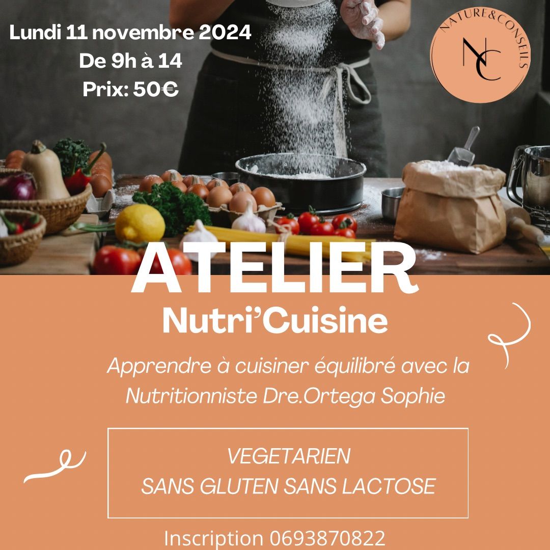 Atelier Nutri\u2019cuisine sans lactose sans gluten