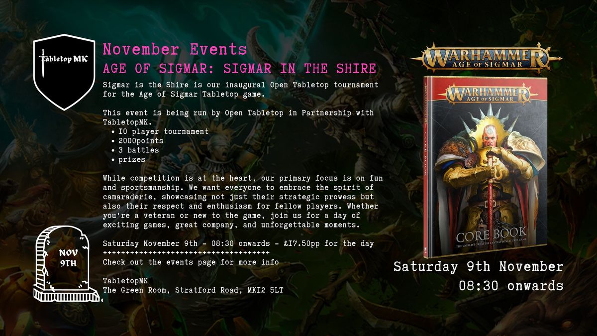 Sigmar in the Shire: An AOS Tournament.