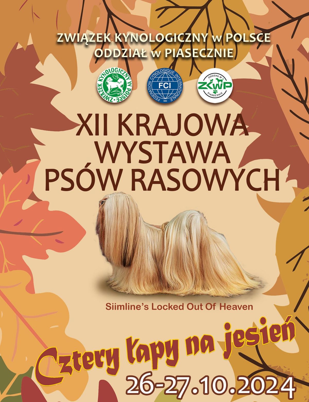 XII Krajowa Wystawa Ps\u00f3w Rasowych. Pruszk\u00f3w 26-27.10.2024