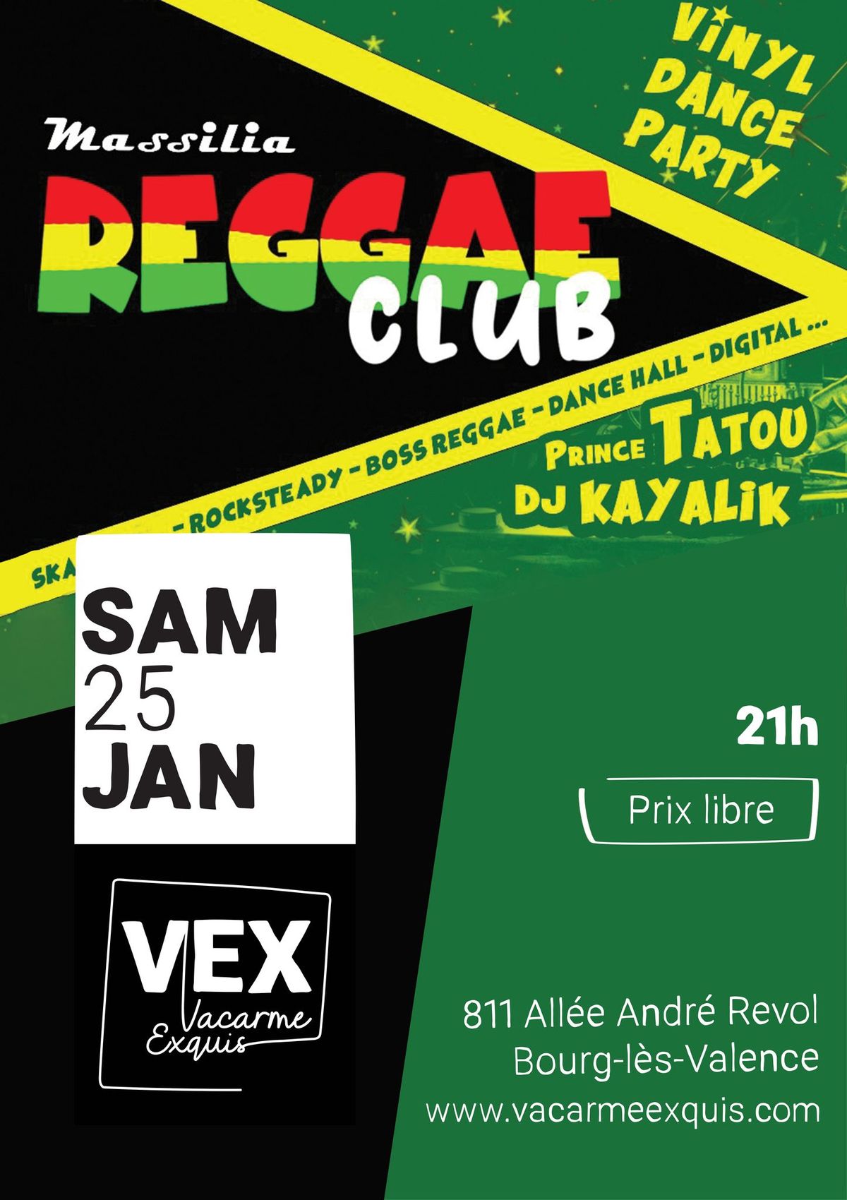 Massilia Reggae Club - Vinyl Dance Party - Reggae Dancehall Rocksteady