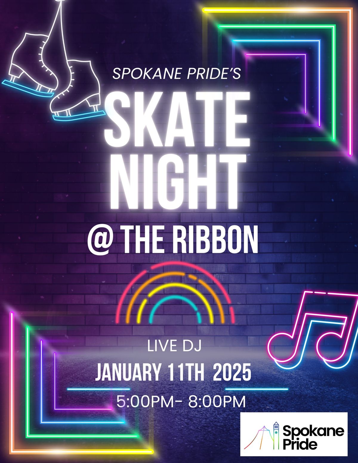 Spokane Pride Skate Night at the Ribbon