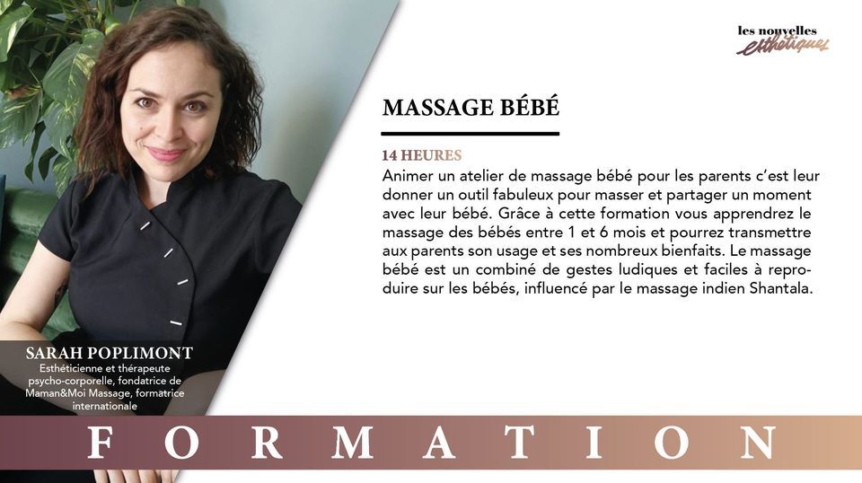 Formation > Massage b\u00e9b\u00e9 - 3 et 4 octobre - Paris - Sarah Poplimont