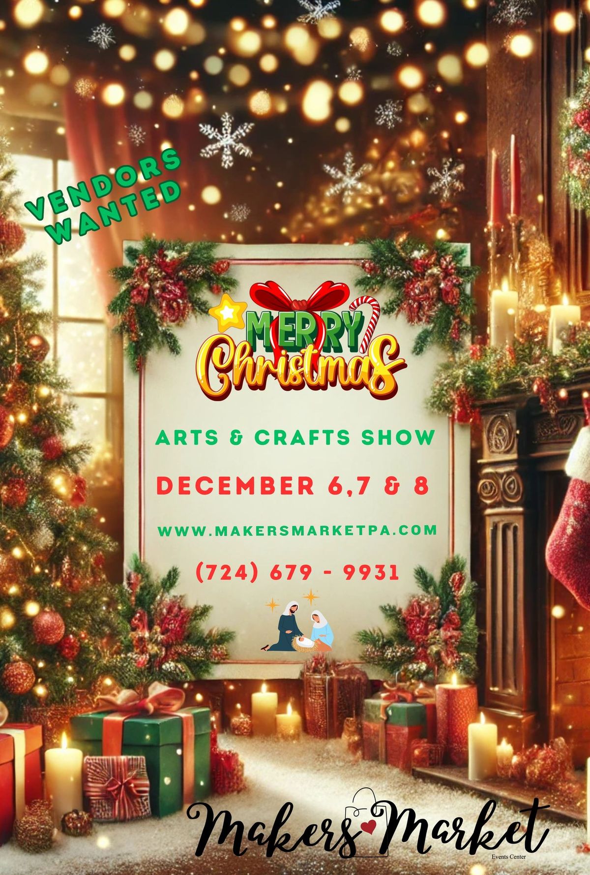 Merry Christmas December Arts & Craft Show at Makers Market & Events Center