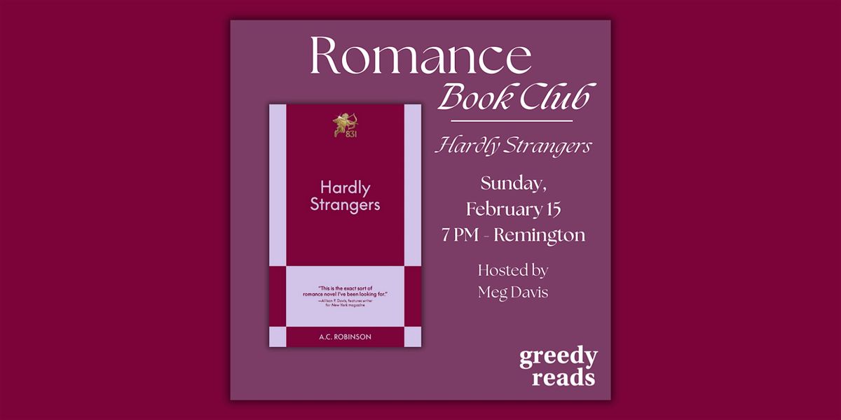 Romance Book Club: "Hardly Strangers" by A.C. Robinson