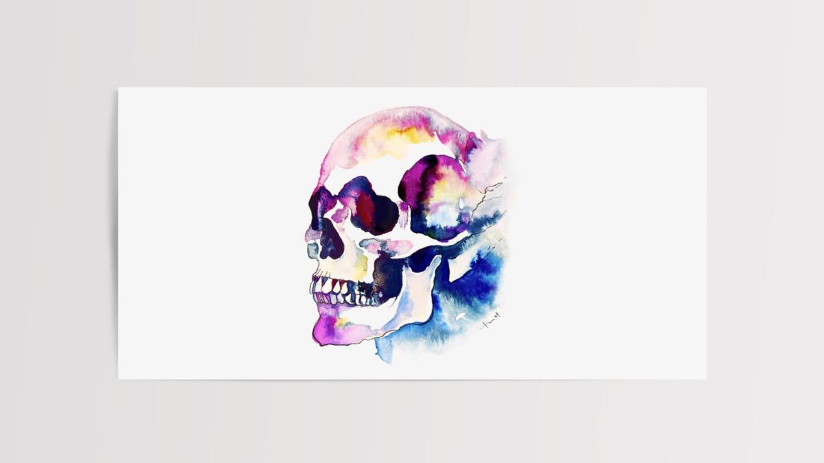 Watercolor Skull | Holiday Inn Sip & Paint