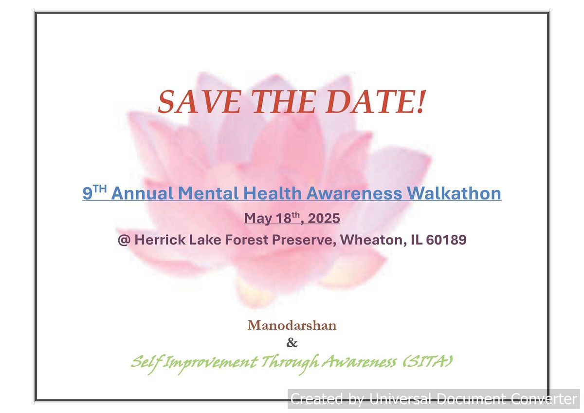 9th Mental Health Awareness Walkathon